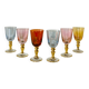 6 blown crystal liqueur glasses from Bohemia, 1960s