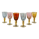 6 blown crystal liqueur glasses from Bohemia, 1960s