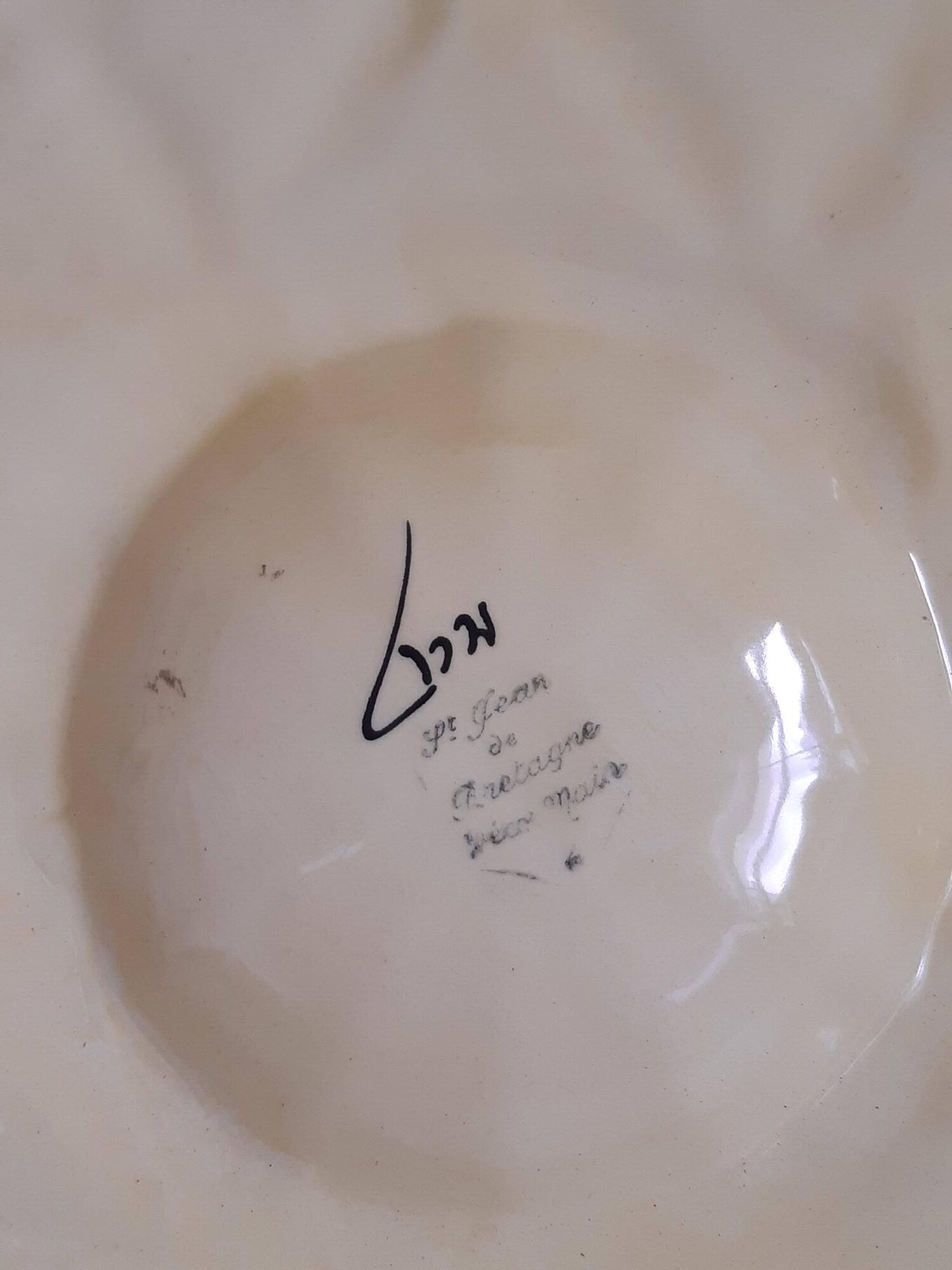Ceramic oyster dish saint jean de bretagne