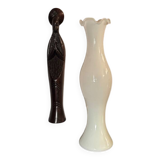 White opaline soliflore vase