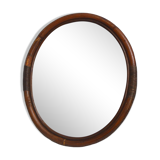Miroir ovale en rotin