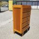 Chiffonnier vintage 5 tiroirs en bois blond - années 60