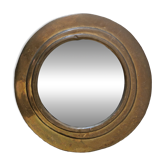 Round brass mirror