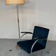 Bauhaus Wood and Steel Floor Lamp, 1950s
