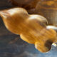 Fruit bowl, handcrafted pocket emptier in solid wood.