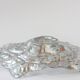 Silver crystal bowl mid-century, Italy, 1970s