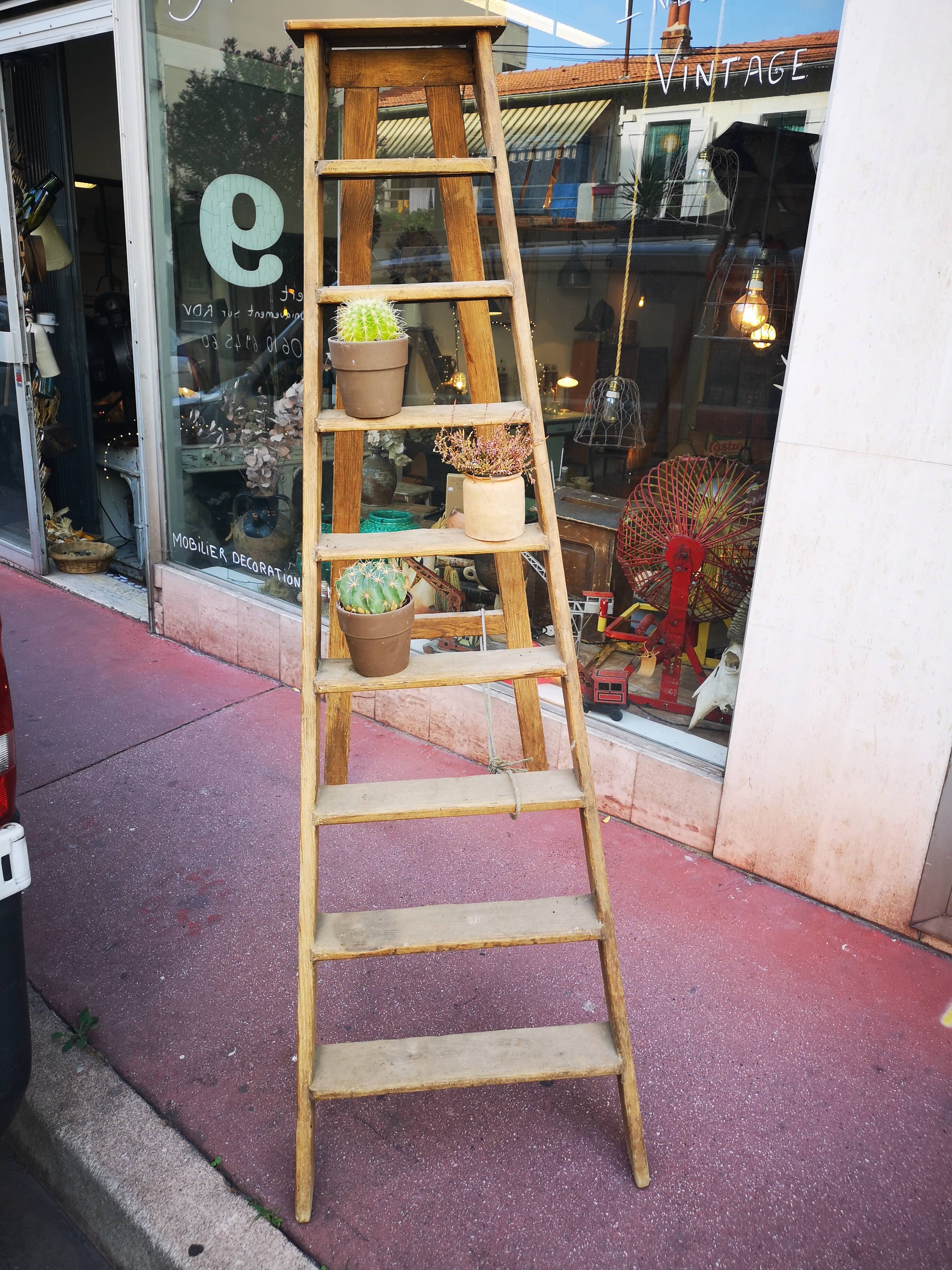 Wooden stepladder old