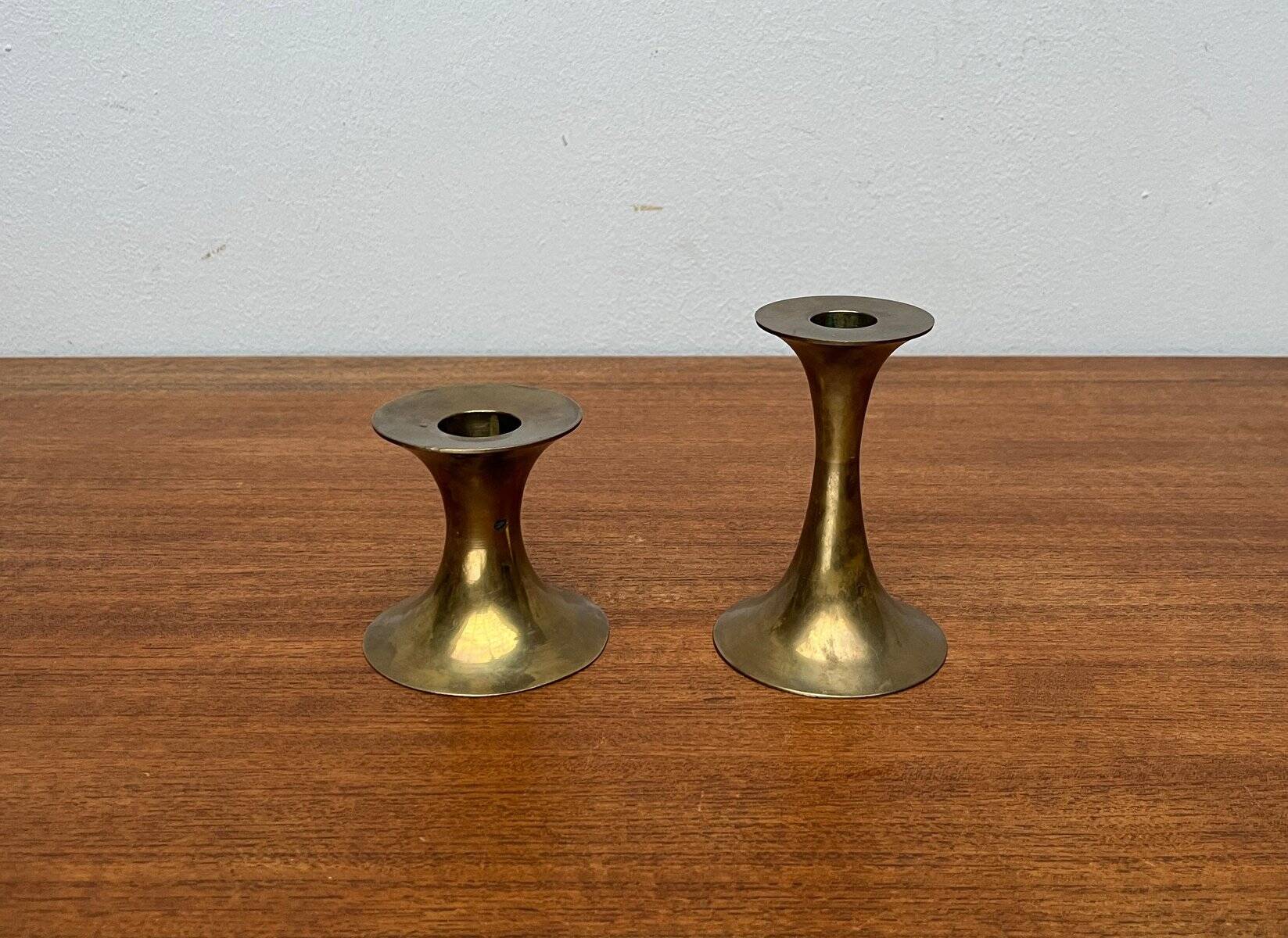 Mid-Century Brass Candleholders, 1960s, Set of 2
