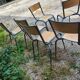 Six Mullca 510 school chairs with tapered legs