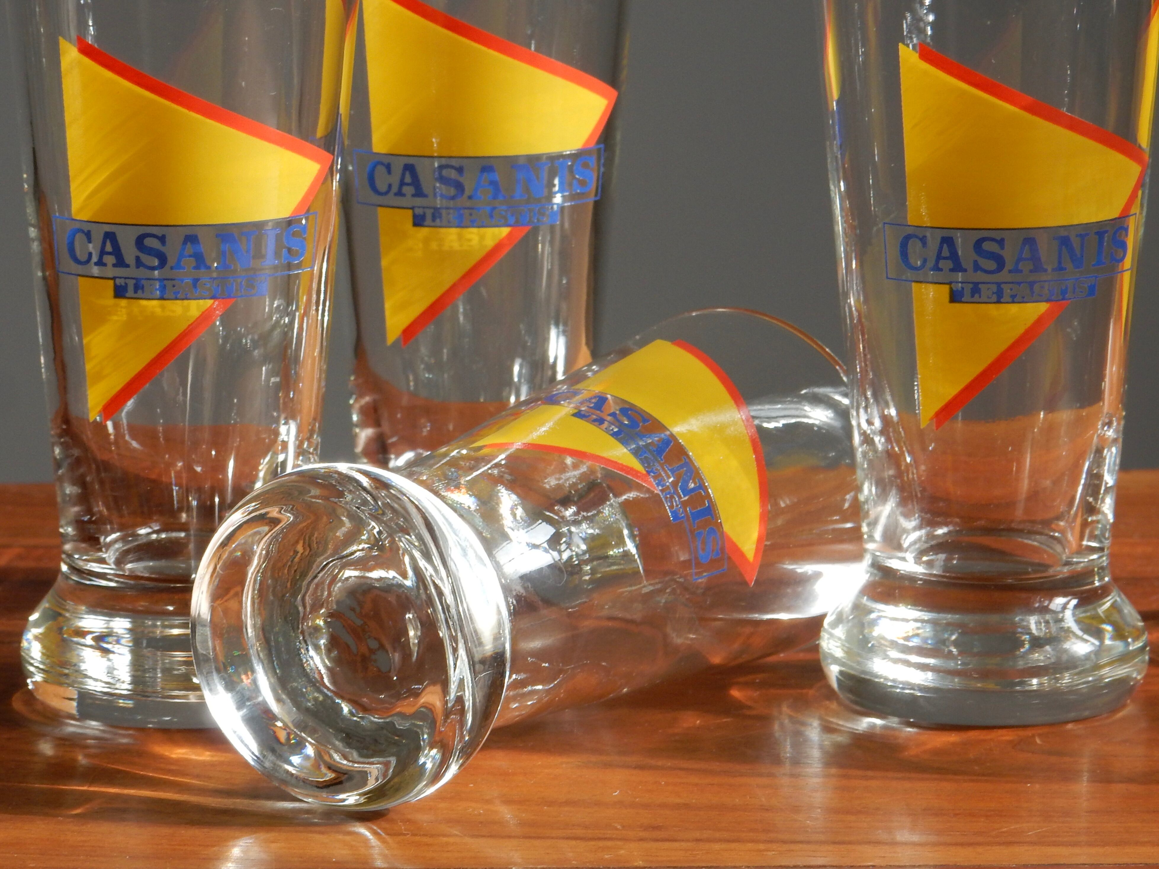 6 glasses Cazanis Pastis French
