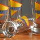 6 glasses Cazanis Pastis French