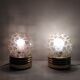 Pair of golden bedside lamps