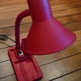 Lampe du bureau porte crayons rouge IMQ vintage italien 80s