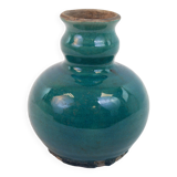 Petit vase ancien en céramique bleue
