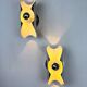 Pair of "folio" wall lights, space age, chromed metal, Italy, circa 1970s