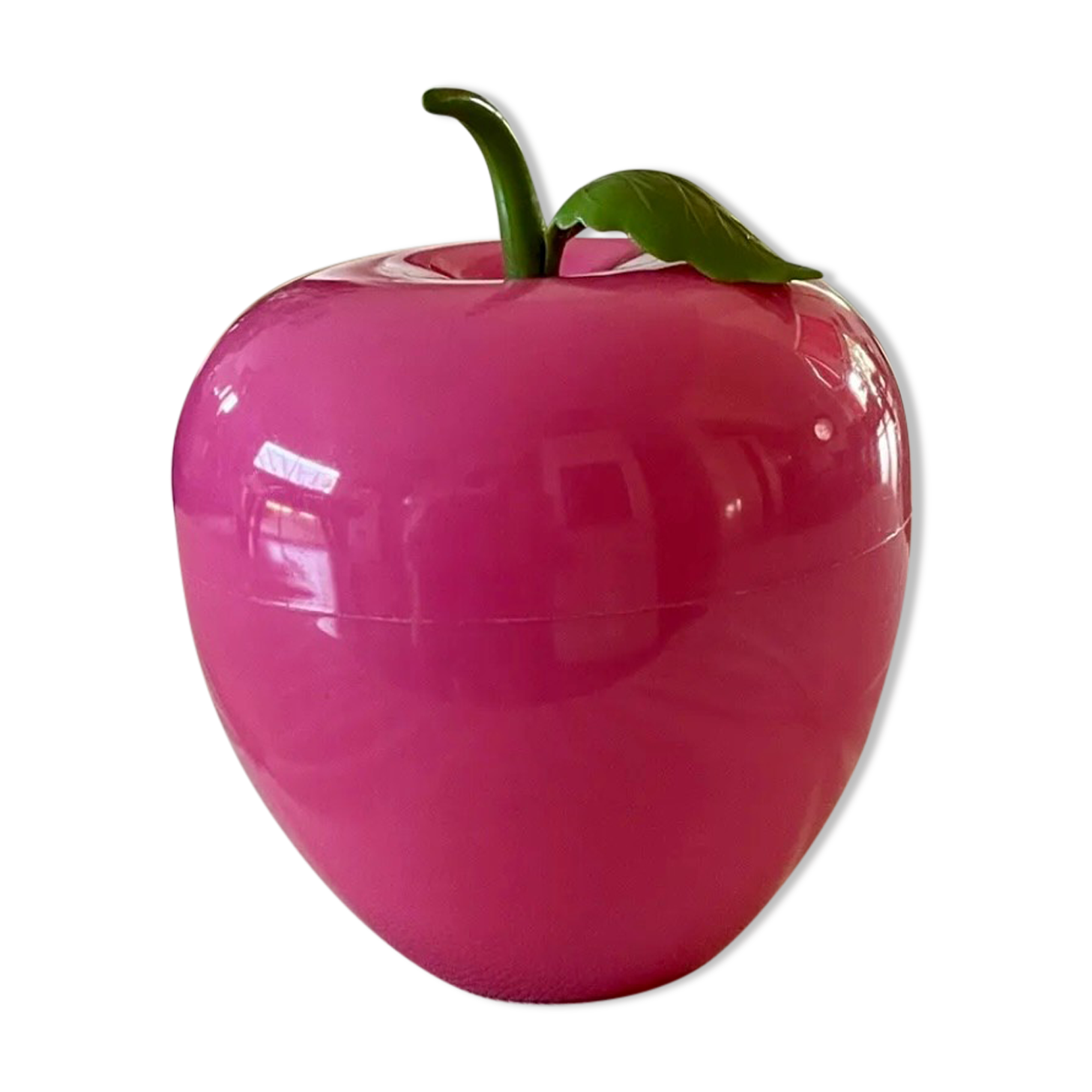 Seau à glaçons pomme rose 1970