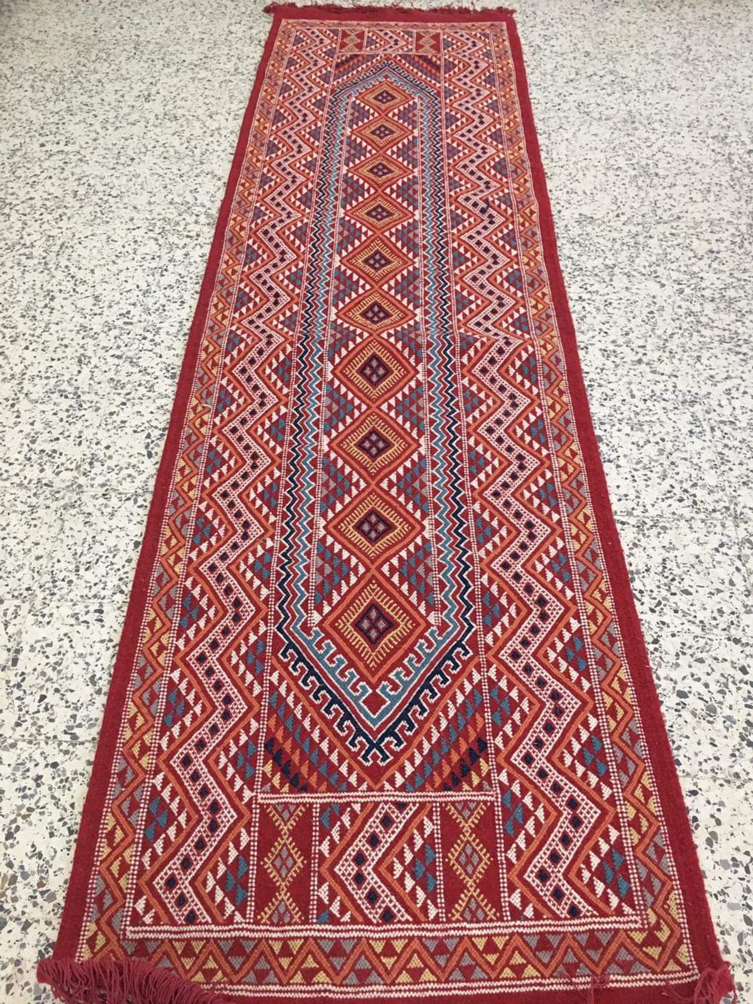 Corridor multicolored margoum carpets traditional hand