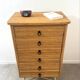 Vintage rattan chest of drawers by Audoux Minet