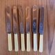 6 English stainless steel knives Fleming and sons Circa 1950