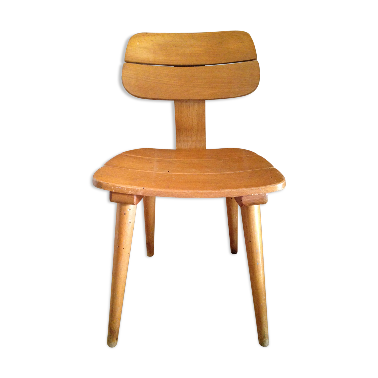 Children's chair Baumann a blades and curved wood Edition 1956