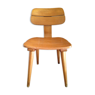 Children's chair Baumann a blades and curved wood Edition 1956