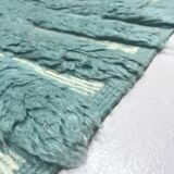 Moroccan Berber rug Beni Ouarain emerald blue 3x2.12m