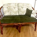 2-seater rattan bench