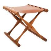 Poul Hundevad Oak Guldhøj Folding Stool Model PH-41 1960s