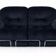 “Okay” 2-seater sofa by Adriano Piazzesi, Italy, 1970s – newly upholstered in black Prada velvet