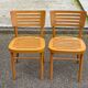 2 Scandinavian bistro chairs from Ikea, Balser, made of curved solid wood, 1999.