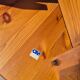 Vintage set pine coffee table and corner table
