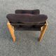 Vintage velvet and pine armchair 1970