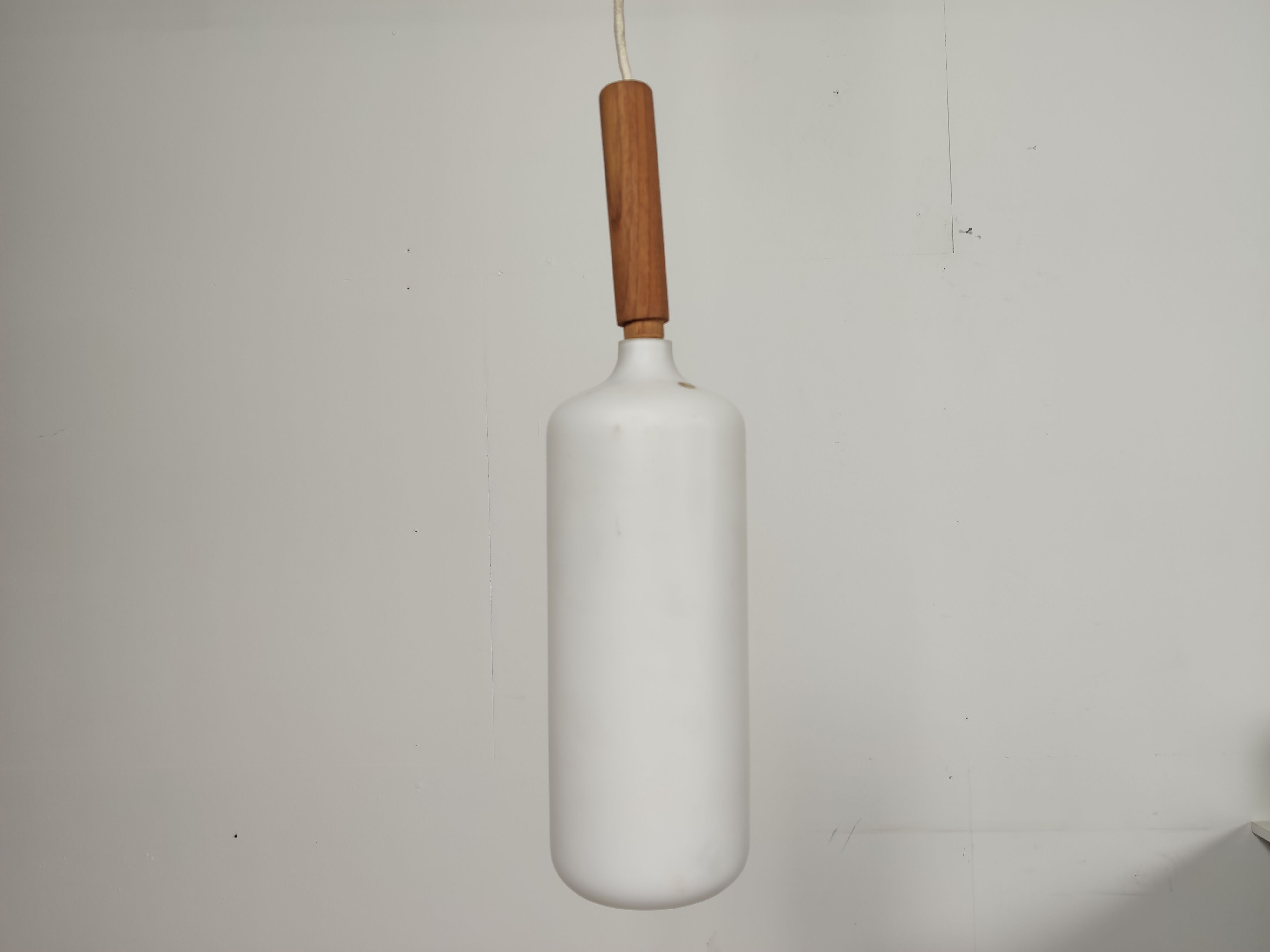 Scandinavian hanging teak and opaline Sweden 1960s