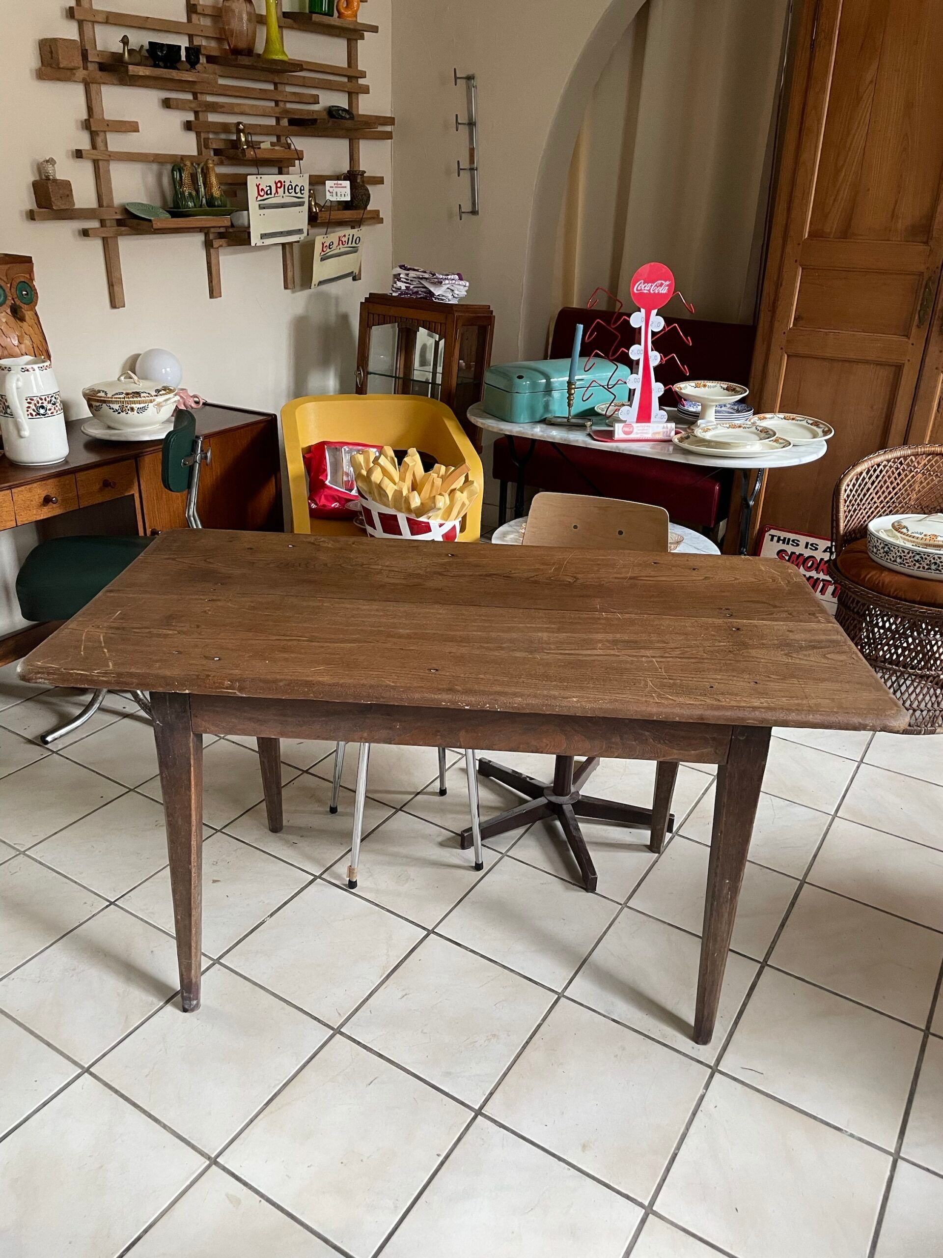 Solid oak farmhouse table