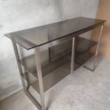 Seventies brushed metal console