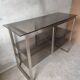 Seventies brushed metal console