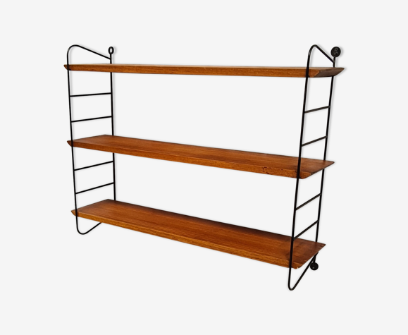 Etagère scandinave bois plauage chêne vernis