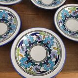 Set of 7 clay soup plates