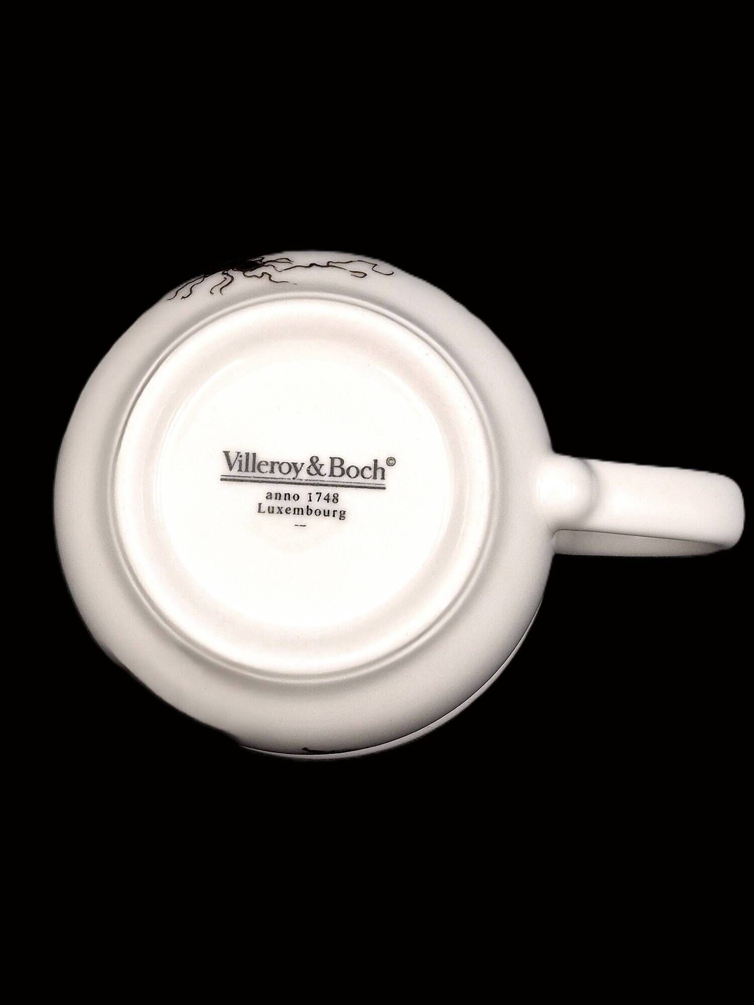 Set of 6 coffee cups and saucers Villeroy & Boch, vintage, Botanica