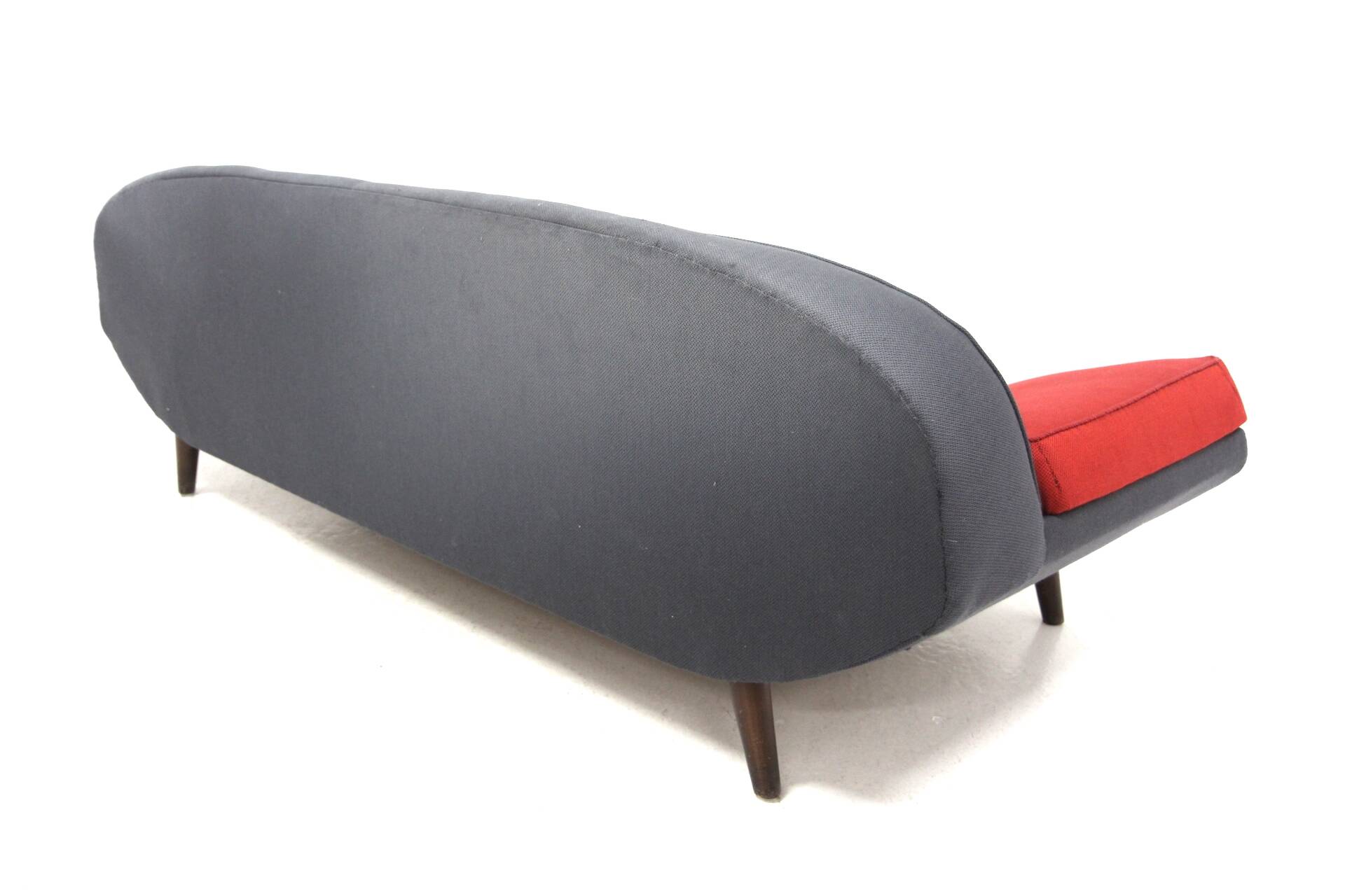Scandinavian 2-seater leather sofa, Folke Jansson, SM Wincrantz Möbelin, Sweden, 1960