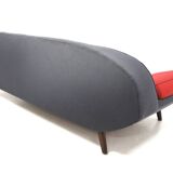 Scandinavian 2-seater leather sofa, Folke Jansson, SM Wincrantz Möbelin, Sweden, 1960