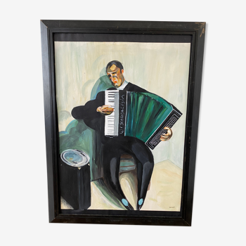 Accordionist Painting