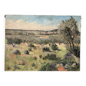 Paysage de Provence, signé Guy Montis (1918-1976)