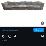 Rolf Benz XXL modular sofa 9 velvet modules
