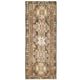 1970s Vintage Turkish Hand-Knotted Wool Cotton Brown Runner Rug 150x390