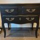 Stamped black Louis XV chest of drawers