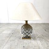 Vintage italian ceramic artichoque table lamp, 1960s