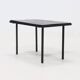 Table d'appoint ou table basse minimaliste en acier et ardoise des années 1960