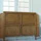 Art Deco headboard for a 160 cm bed in raw wood