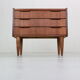 Scandinavian modern teak chest of drawers, small cabinet 1960 denmark